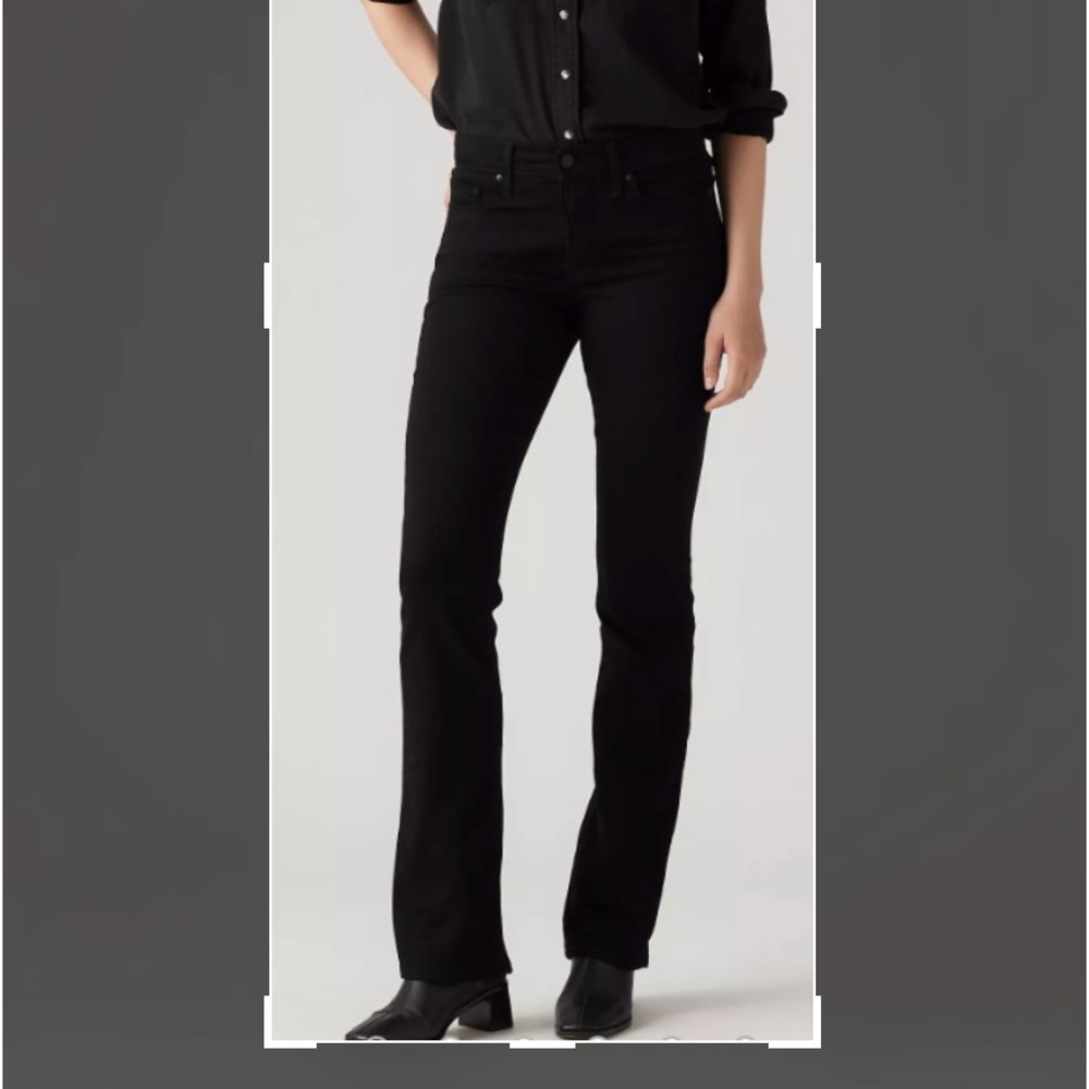 Levis 315 Shaping Bootcut Women’s black stretch high rise jean - Picture 7 of 7